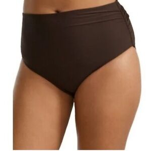Coco Reef Dark Brown High-Waisted Bikini Bottom